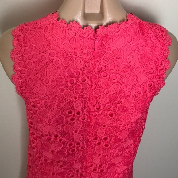 Kate Spade Lace Shift Dress Pink Eyelet Floral - Picture 4 of 7
